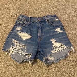 American Eagle- ripped denim shorts